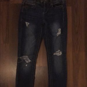 Ripped Skinny Blue Jeans